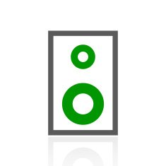 Audio Speaker icon on a white background N13