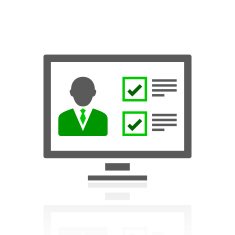 Computer icon on a white background N25