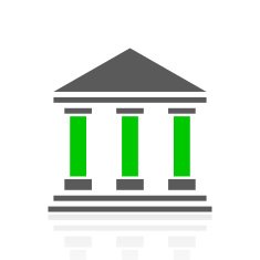 Bank icon on a white background N65