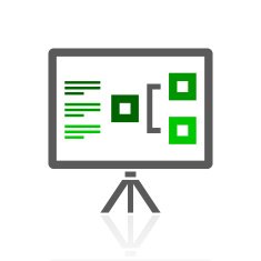 Presentation icon on a white background N20