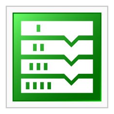 Flowchart icon on a square button N72
