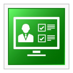 Computer icon on a square button N16 free image download