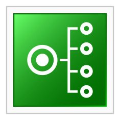 Organization Chart icon on a square button N20