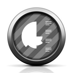 Coxcomb Chart icon on a round button N48