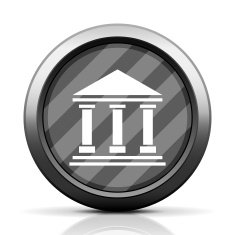 Bank icon on a round button N88