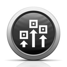 Logistics icon on a round button N66