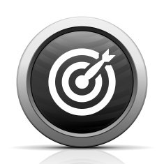 Target icon on a round button N84