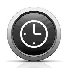Clock icon on a round button N7
