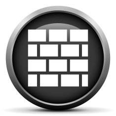 Wall icon on a round button N60