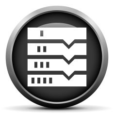 Flowchart icon on a round button N160