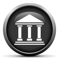 Bank icon on a round button N90