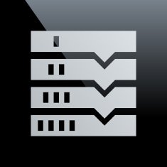 Flowchart icon on a black background N35