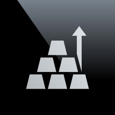 Gold icon on a black background N2