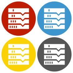 Flowchart icon on circle buttons N32