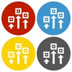 Logistics icon on circle buttons N14