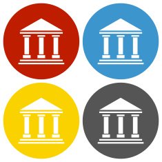 Bank icon on circle buttons N18