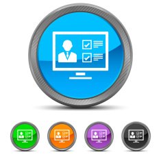 Computer icon on circle buttons N8