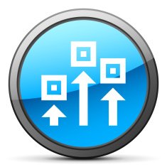 Logistics icon on a round button N69