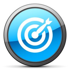 Target icon on a round button N87