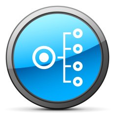 Organization Chart icon on a round button N47