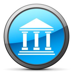 Bank icon on a round button N92