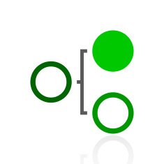 Flowchart icon on a white background N111
