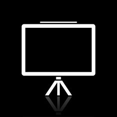 Presentation icon on a black background N7