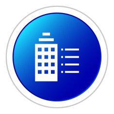 Office Building icon on a round button N89