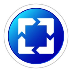 Chevron Chart icon on a round button N91