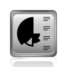 Coxcomb Chart icon on a square button N23