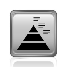 Pyramid icon on a square button N20