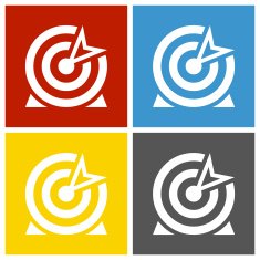 Target icon on square buttons N23