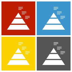 Pyramid icon on square buttons N11