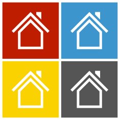 Home icon on square buttons N17