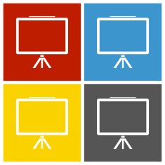 Presentation icon on square buttons N7