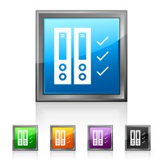 Computer Server icon on square buttons N8