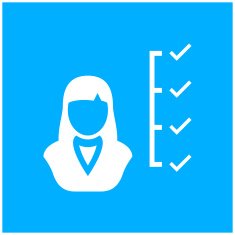 Businesswoman icon on a blue background N8