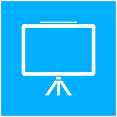 Presentation icon on a blue background N4