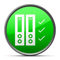 Computer Server icon on a round button N30