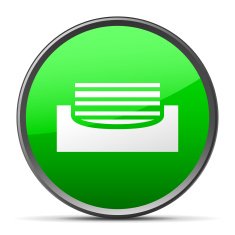 Inbox icon on a round button N2