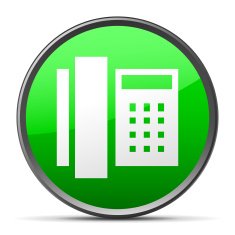 Phone icon on a round button N2