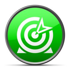 Target icon on a round button N89