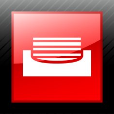 Inbox icon on a square button N2