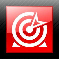 Target icon on a square button N40
