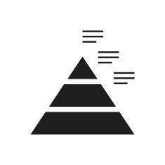 Pyramid icon on a white background N27