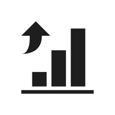 Bar Graph icon on a white background N142