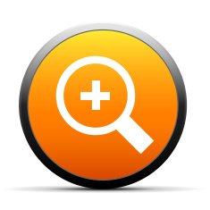 Magnifying Glass icon on a round button N3
