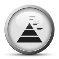 Pyramid icon on a silver button N5