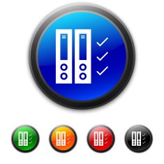 Computer Server icon on round buttons N7