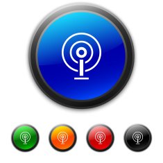 Antenna icon on round buttons